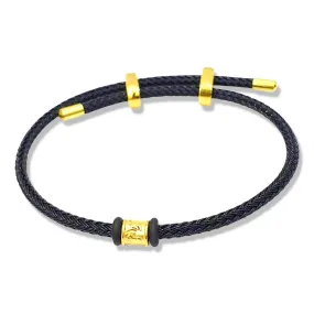 #GOLD2024 | 24kt Fortune Mantra Black String Bracelet | #LVNAPP