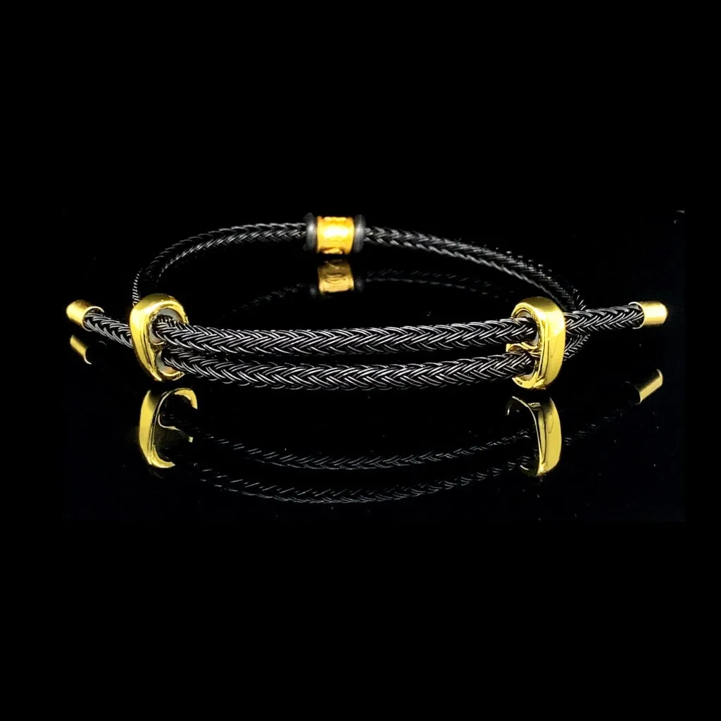 #GOLD2024 | 24kt Fortune Mantra Black String Bracelet | #LVNAPP