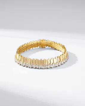 Golden Stacker Diamond Tennis Bracelet