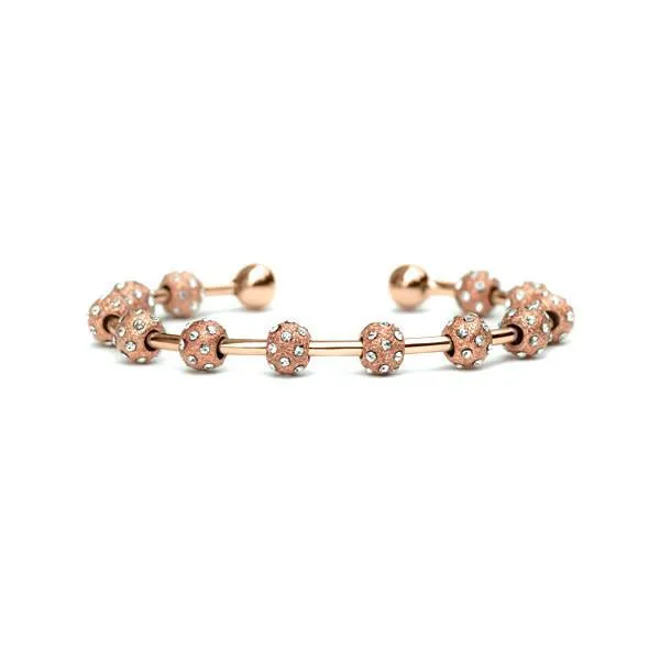 Golf Goddess Rose Gold Crystal Stroke Counter Bracelet