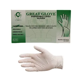 Great Glove® Latex Industrial Gloves, Powder Free