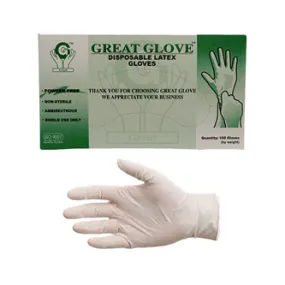 Great Glove® Latex Industrial Gloves, Powder Free