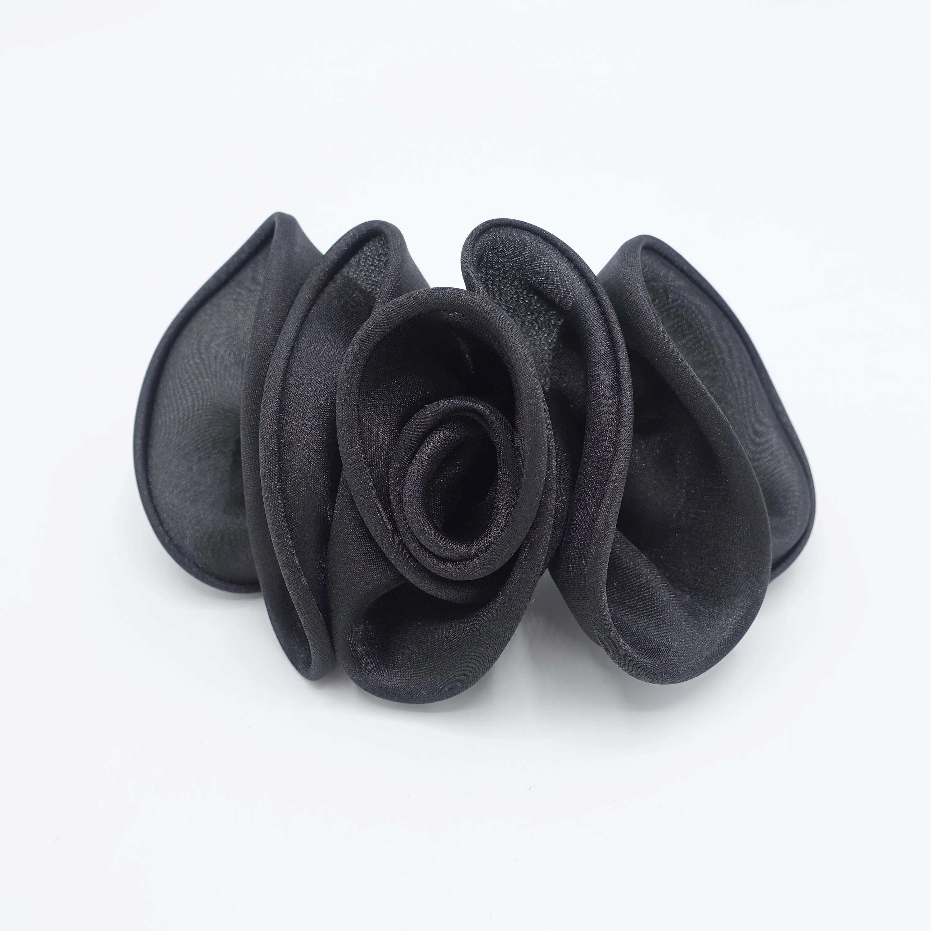 handmade organza flower hair barrette