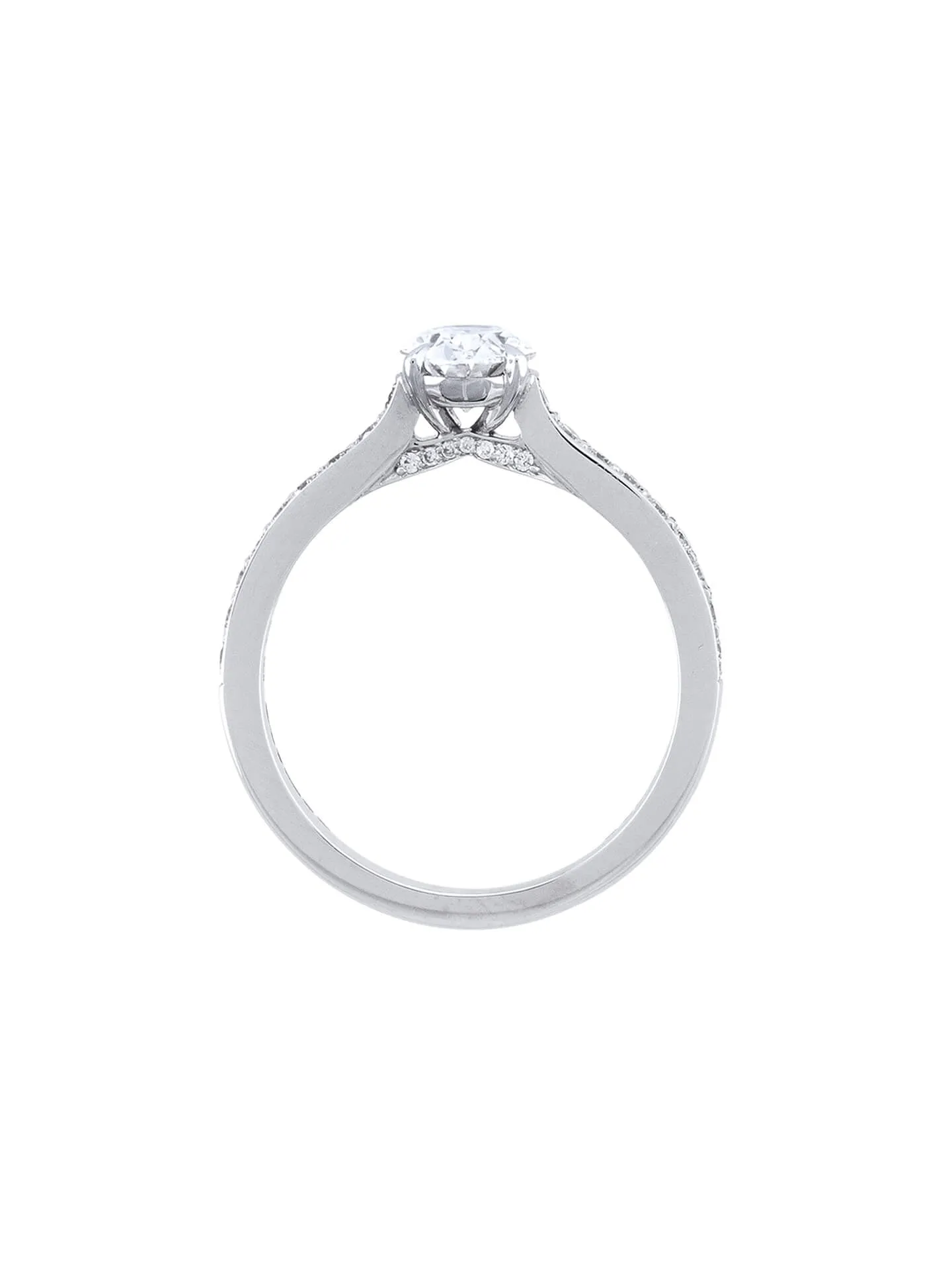 Harmony Oval Cut Platinum Diamond Engagement Ring