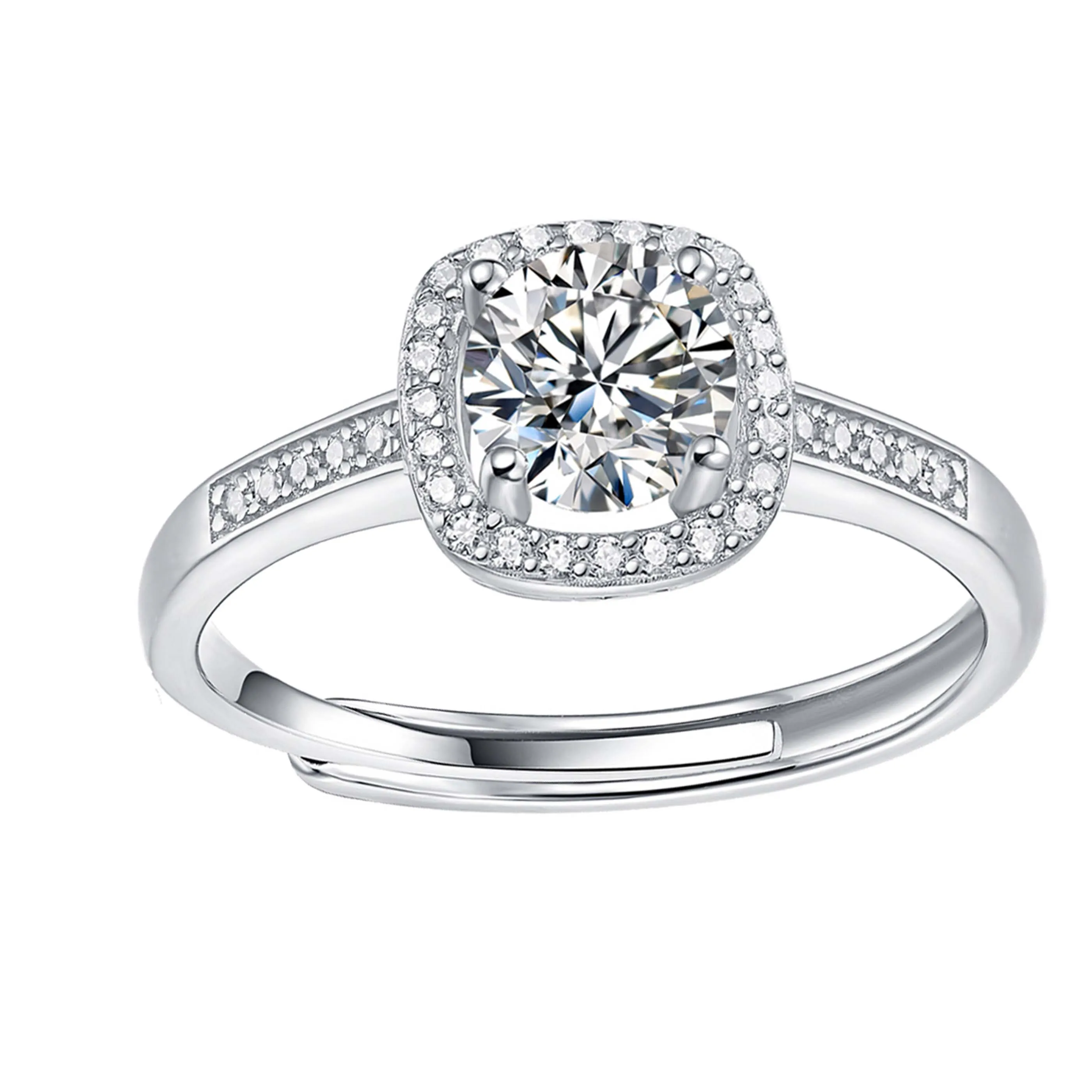 Heléne Lab-Grown Moissanite Halo Engagement Ring