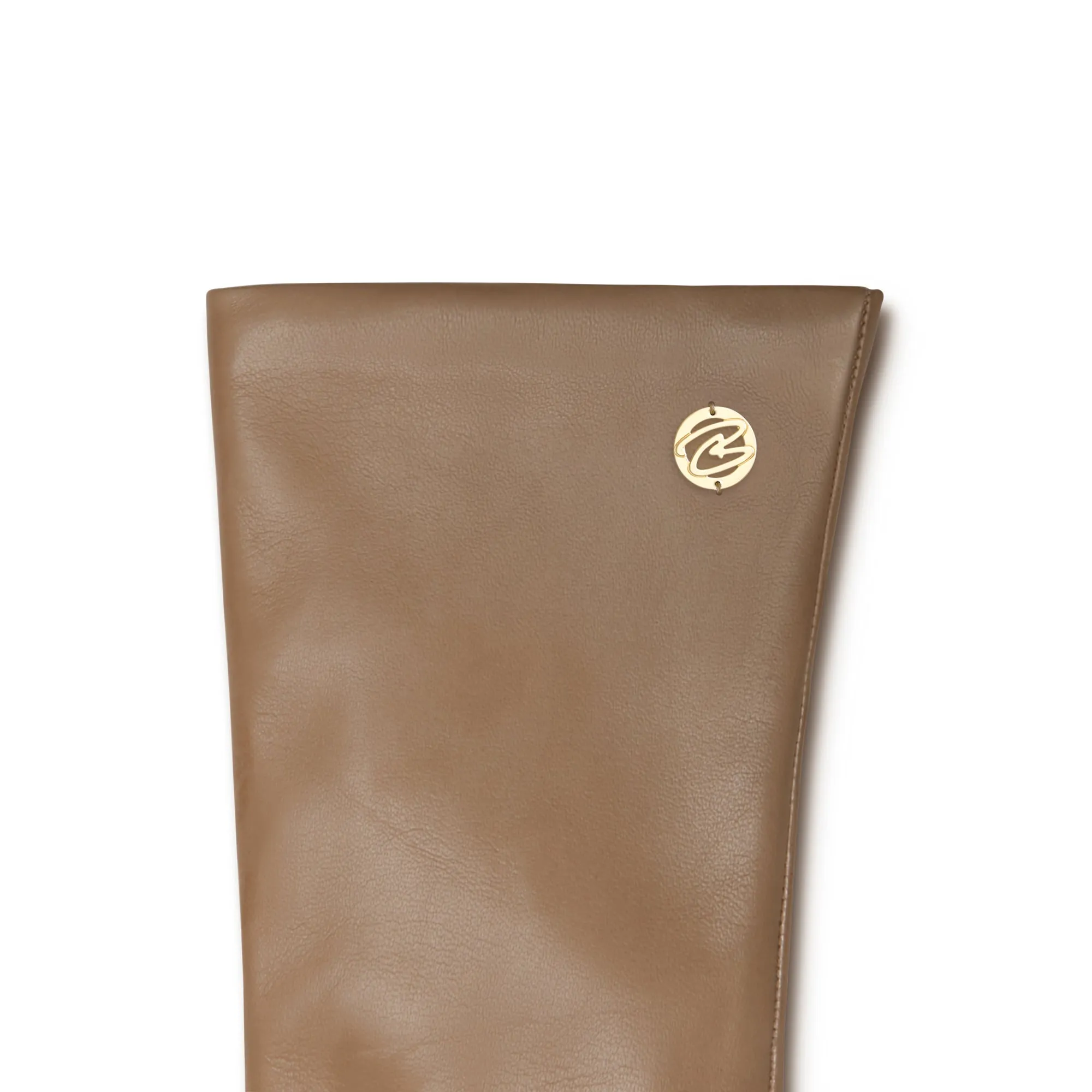 Honoré Eleanor taupe goatskin leather gloves