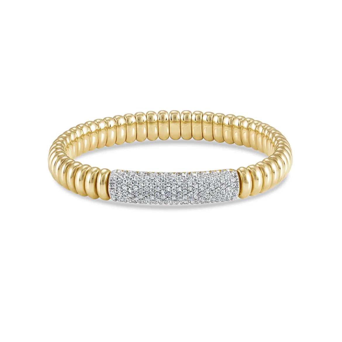 Hulchi Belluni Mega Diamond Bar Stretch Bracelet (22344)