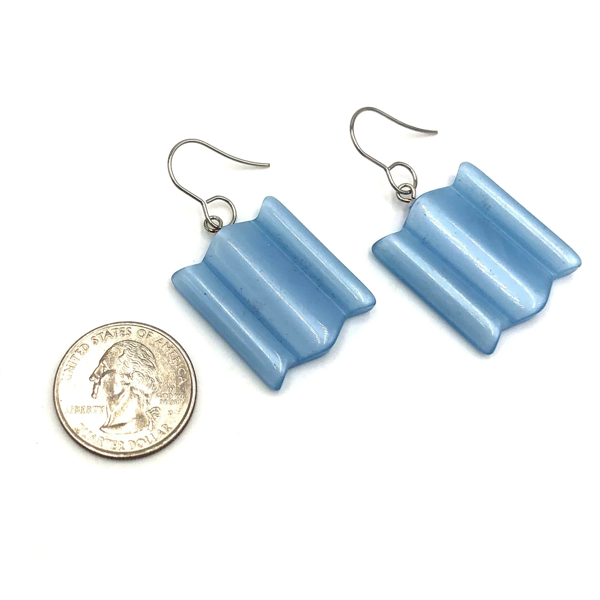 Ice Blue Moonglow Statement Earrings