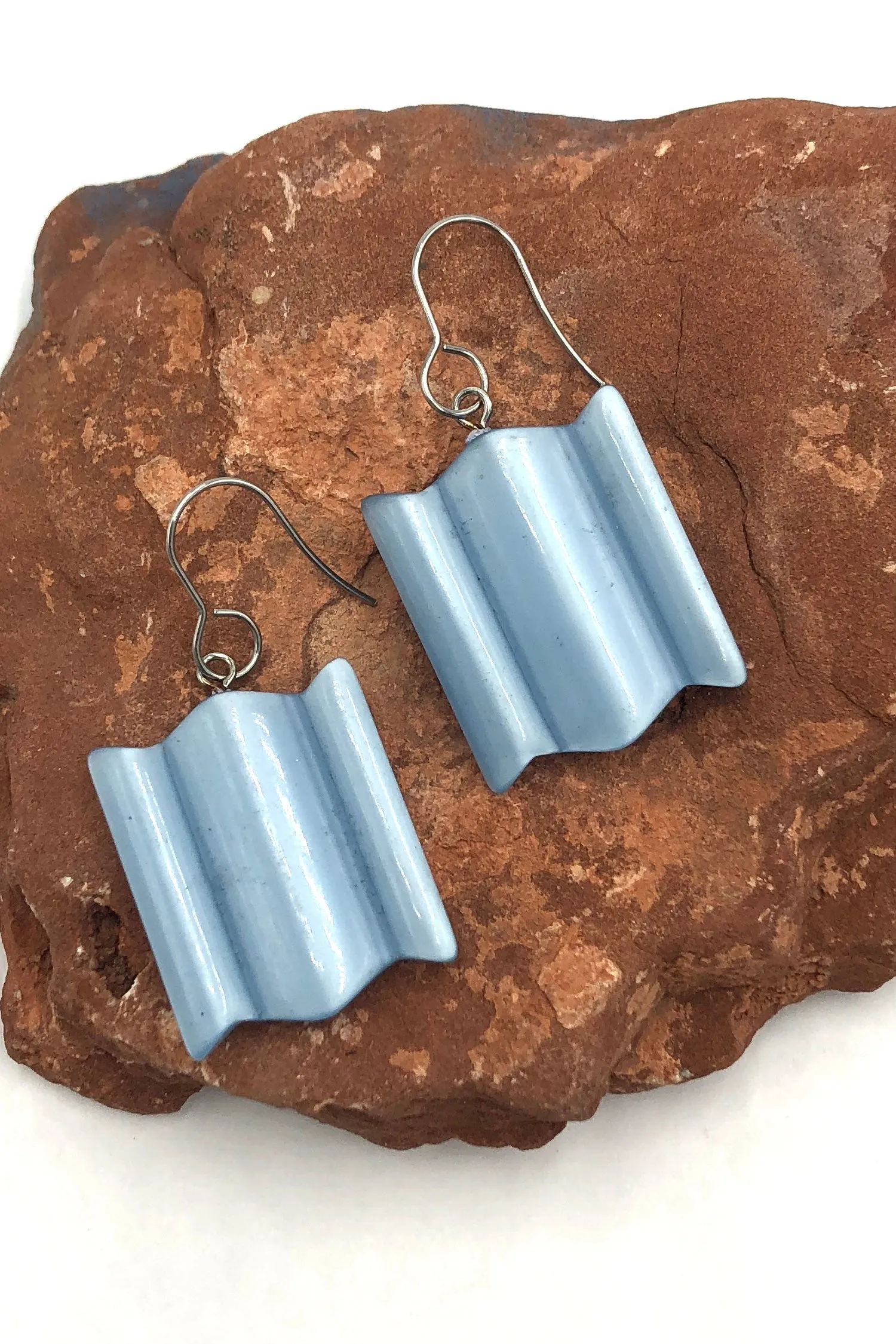 Ice Blue Moonglow Statement Earrings