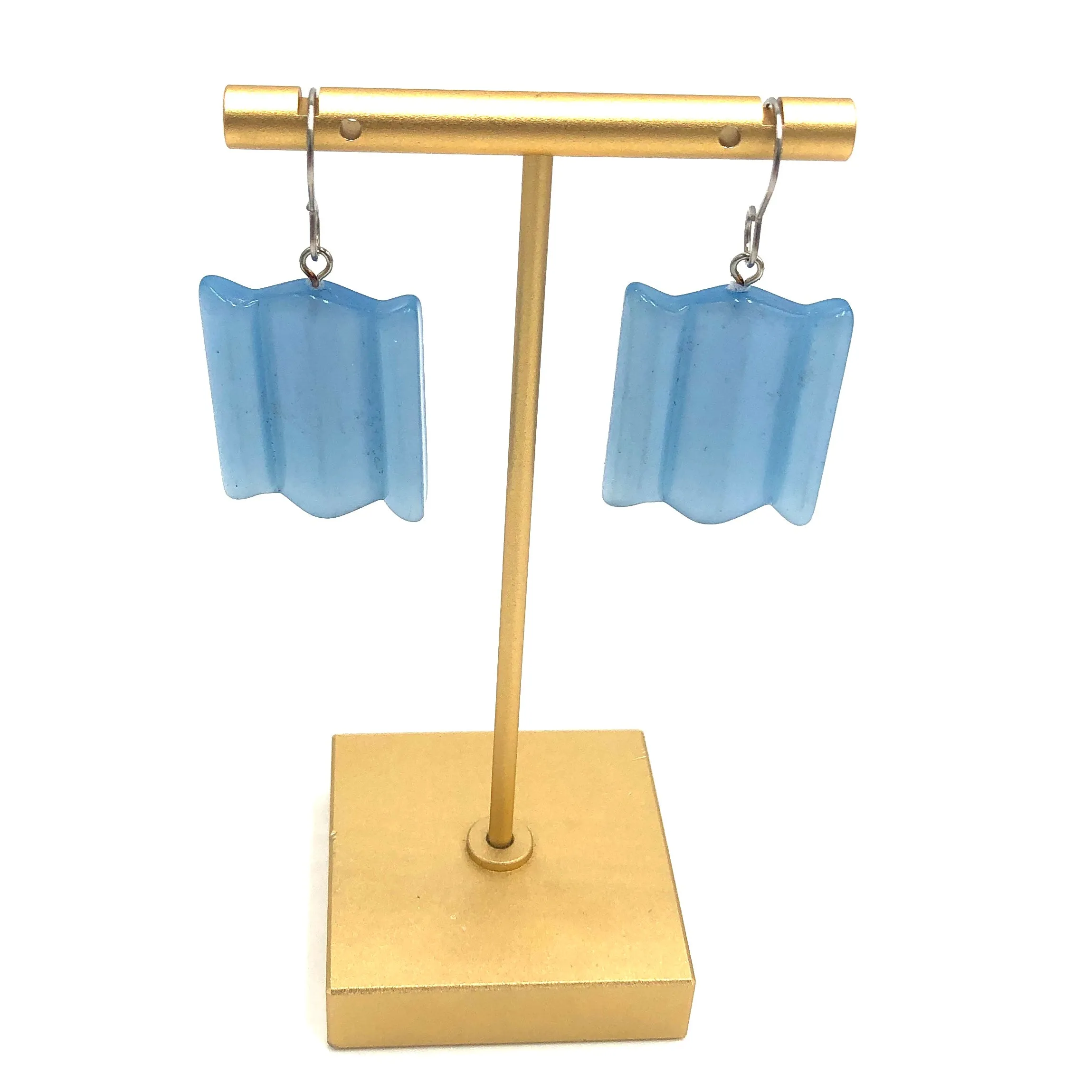 Ice Blue Moonglow Statement Earrings