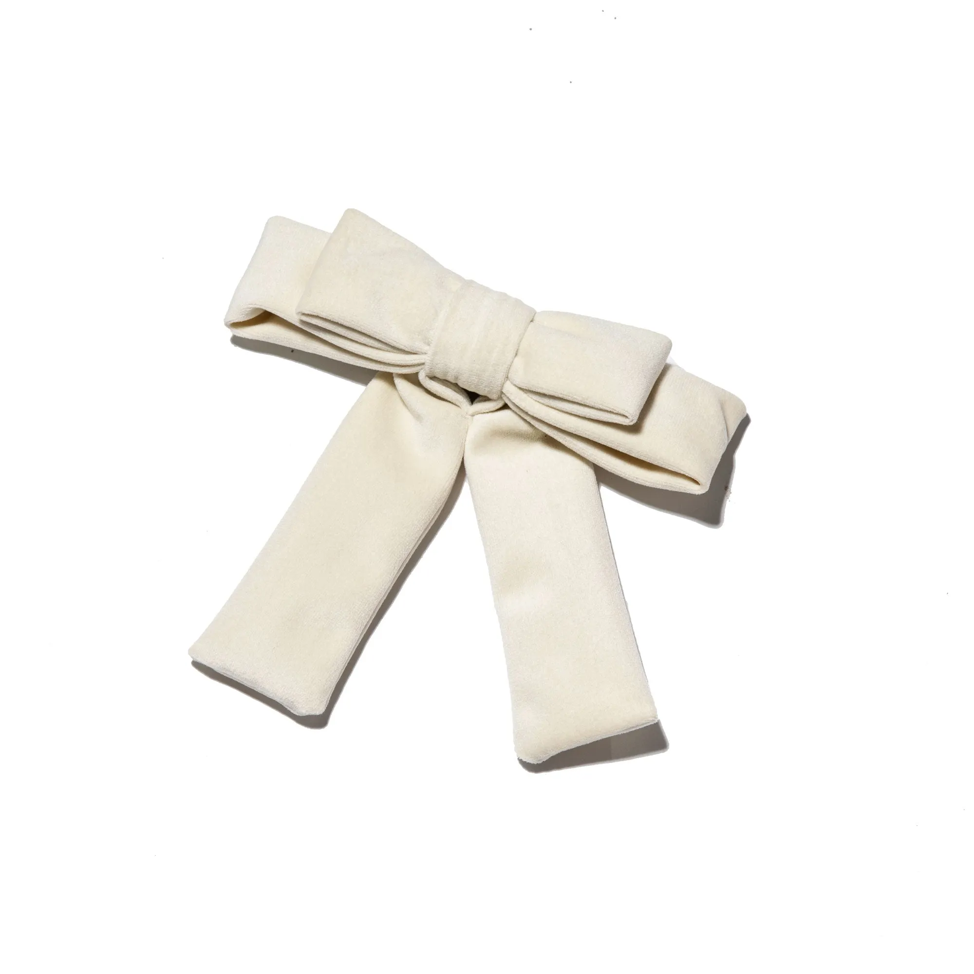 IVORY VELVET ANTOINETTE BOW BARRETTE