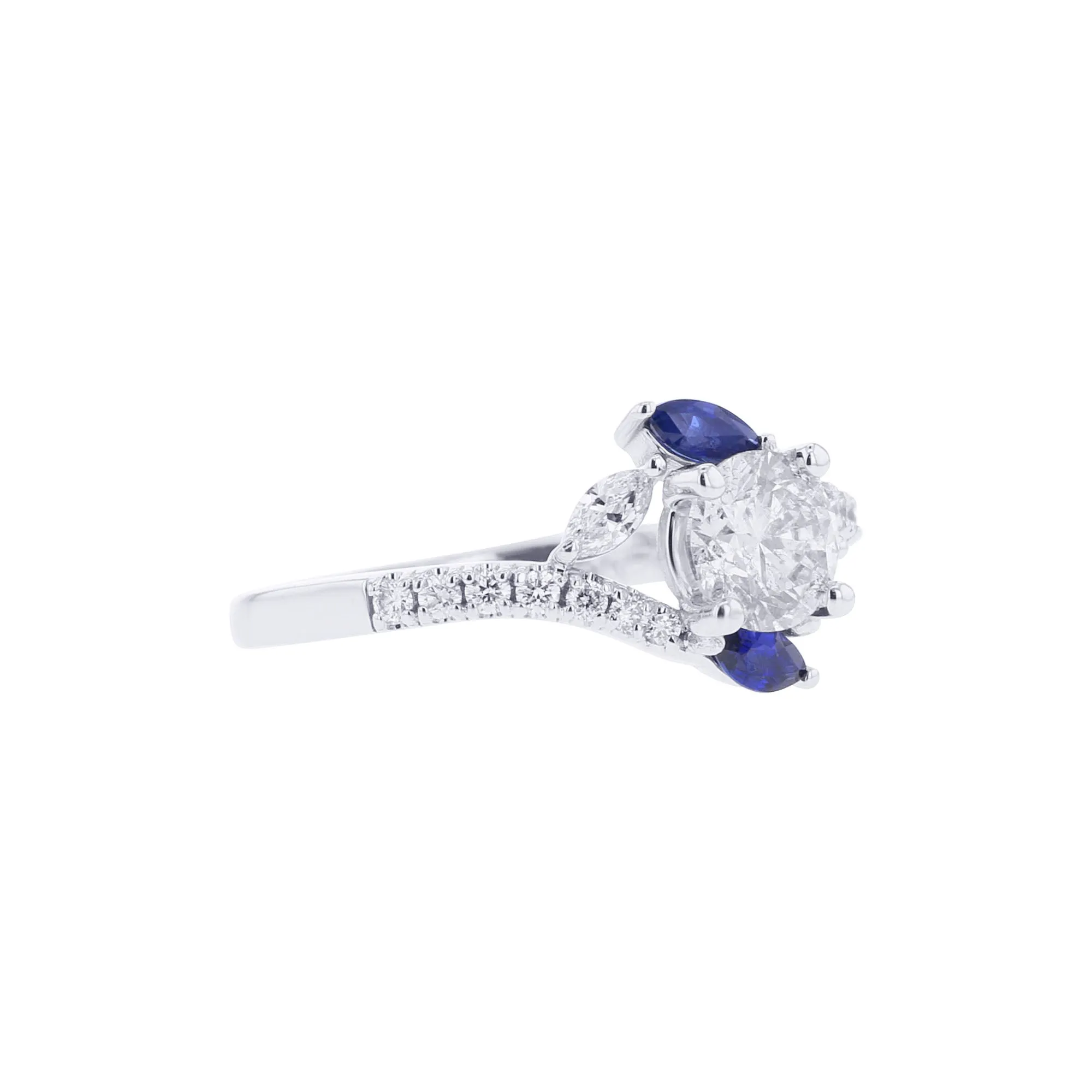 Jacqueline Ready for Love Sapphire and Diamond Engagement Ring