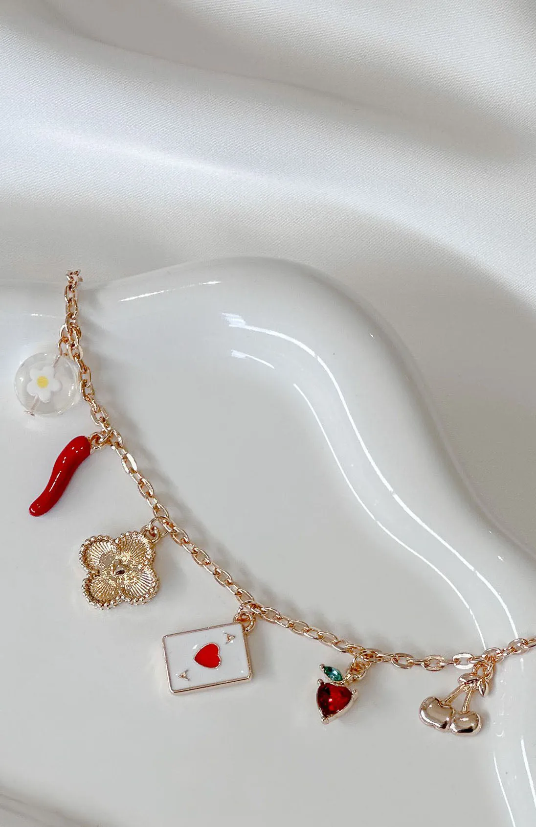 Jamie Bracelet Gold/Red