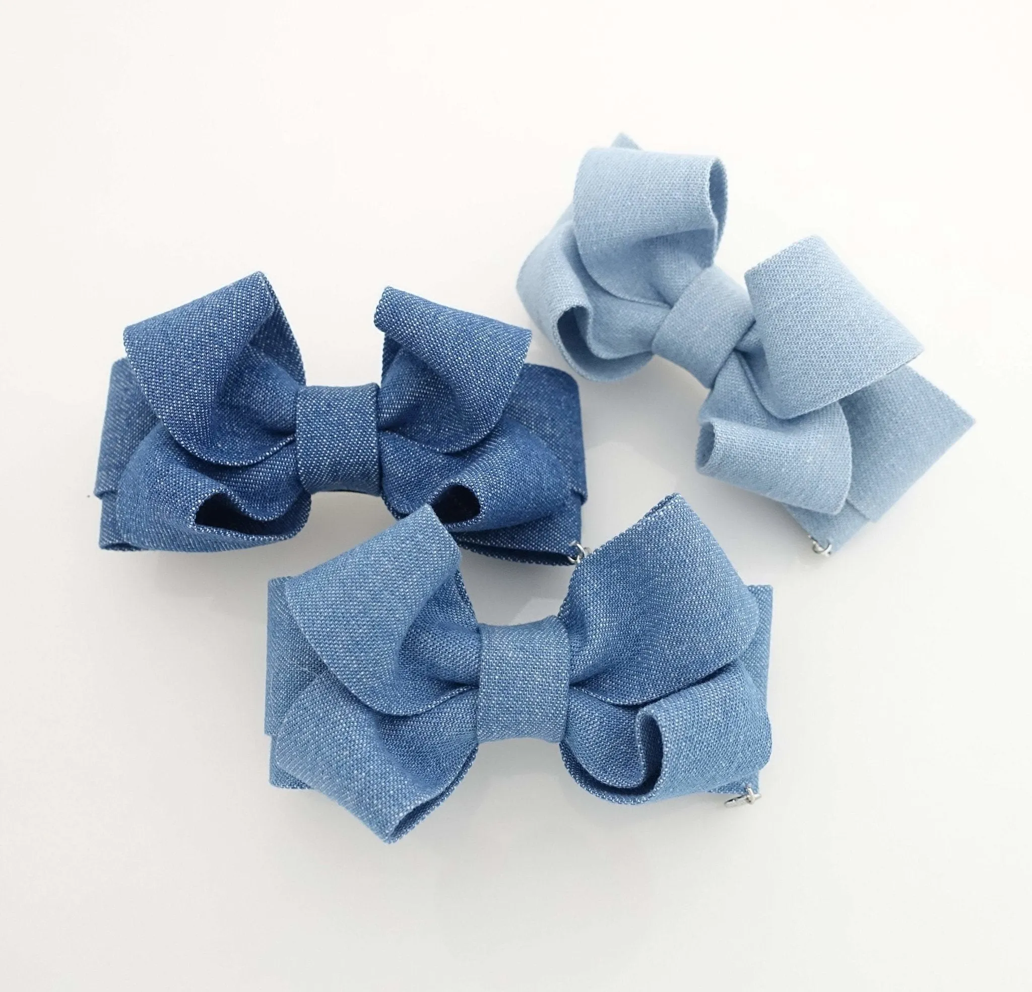 Jean Denim hair Bow French Hair Barrette  Women Hair Accessories Casual Hair Barrette