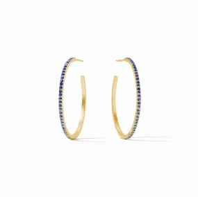 Julie Vos Windsor Sapphire Blue Hoops - Medium