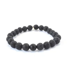 July Birthstone Crystal Bracelet | 8mm Onyx   Lava