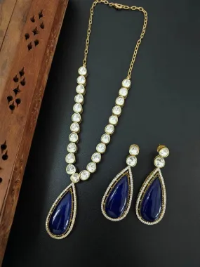 Kundan Droplet Necklace Set