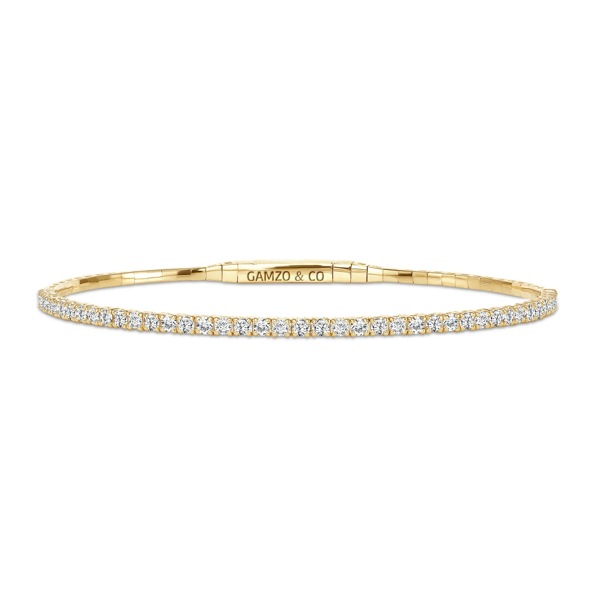 Lab Grown Diamond Bangle Bracelet - Round Cut