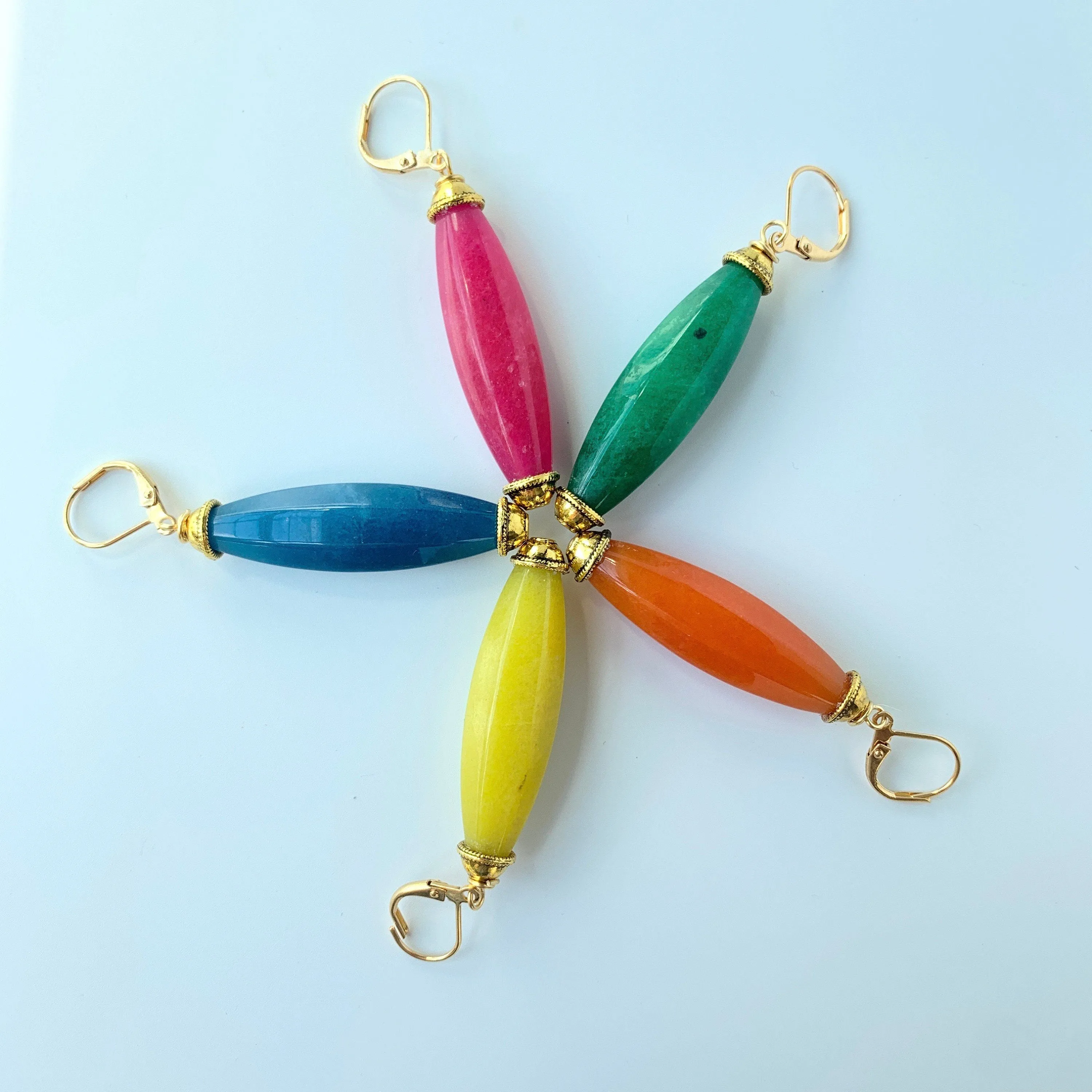 Lantern Drop Earrings - 5 Color Options