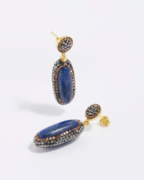 Lapis Double Sided Earrings