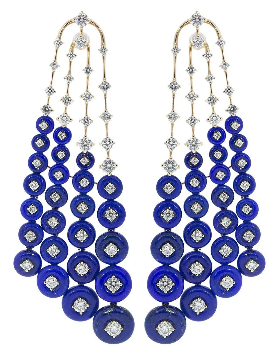 Lapis Lazuli Comet Earrings