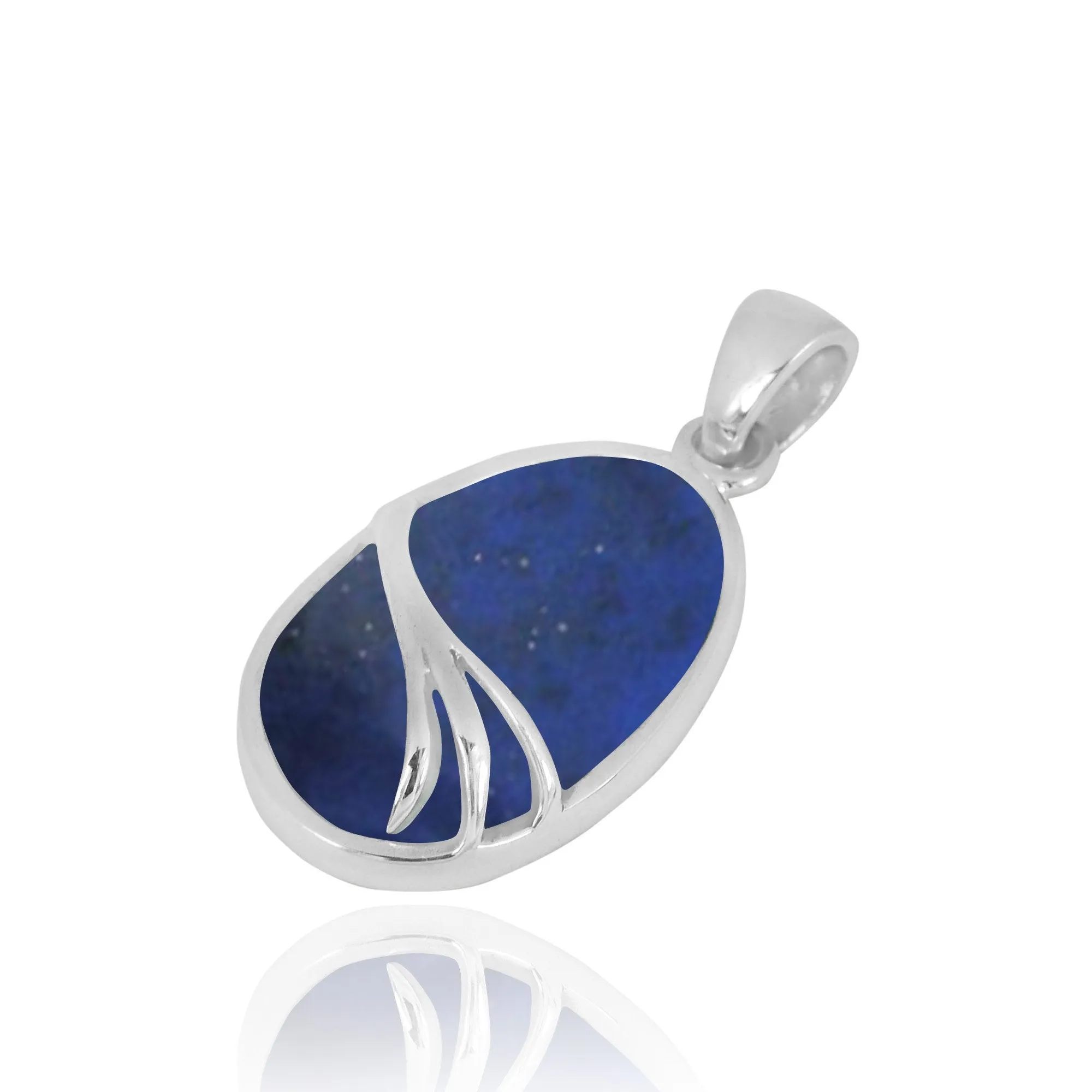 Lapis Oxidized Silver Pendant