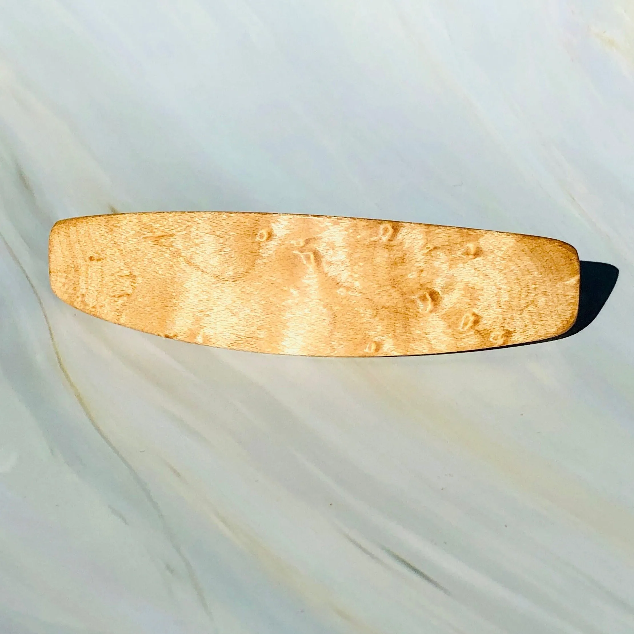 Large Birdseye Maple Wooden Hair Barrette