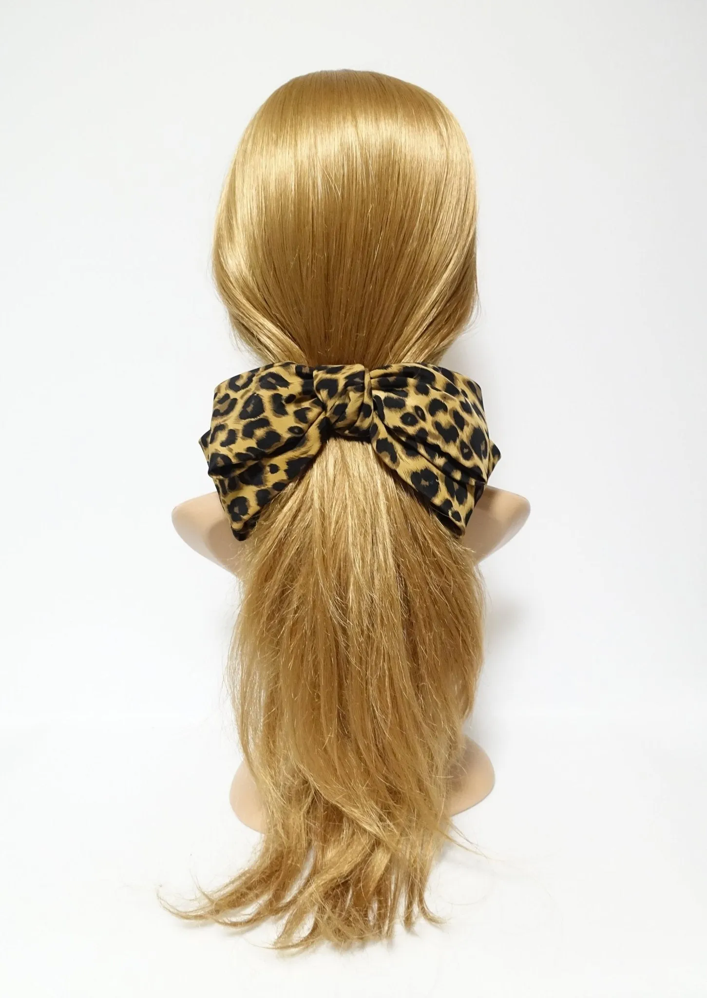 Leopard print big bow barrette sexy floppy hair bow barrette women hair accessory