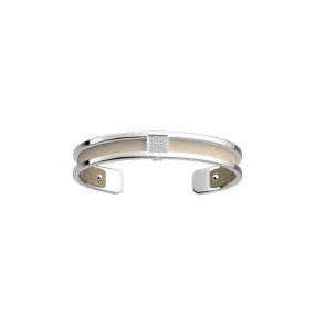 LES GEORGETTES BY ALTESSE Barrette Précieuses Bracelet   8mm, Silver Finishing - Cream / Gold Glitter