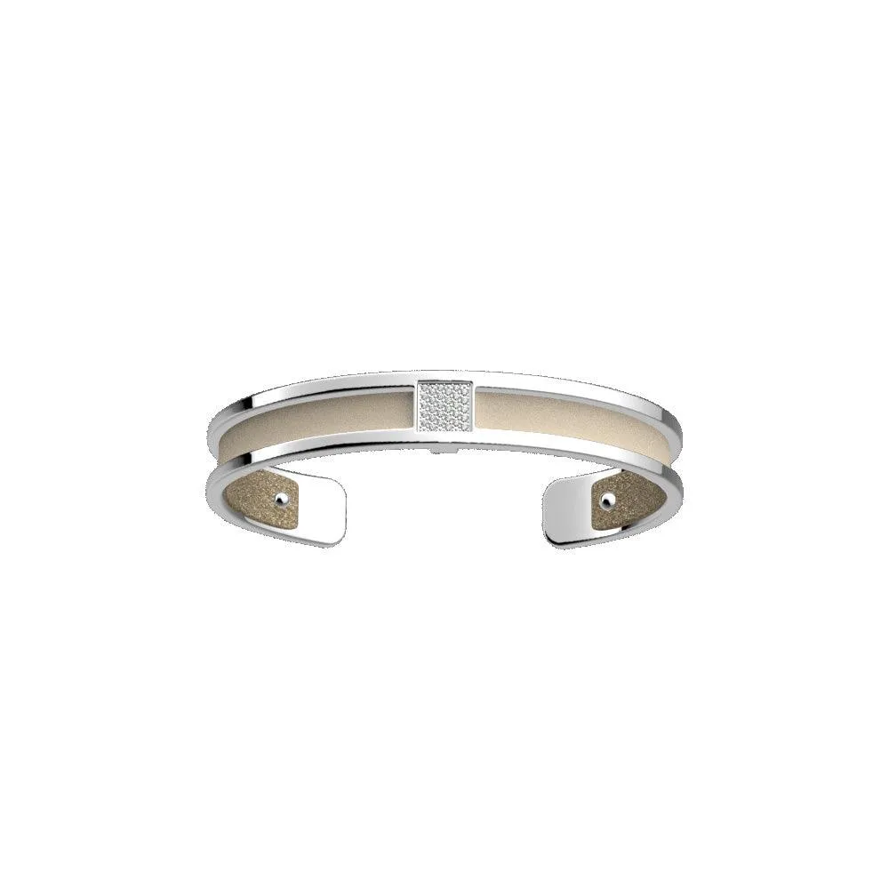 LES GEORGETTES BY ALTESSE Barrette Précieuses Bracelet   8mm, Silver Finishing - Cream / Gold Glitter