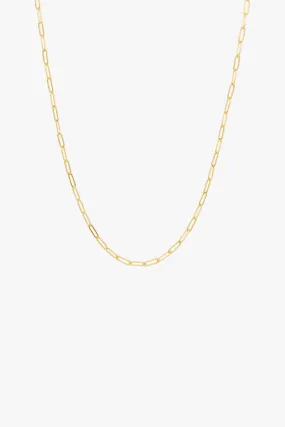 Long Link Chain Necklace Gold Plated (60cm)