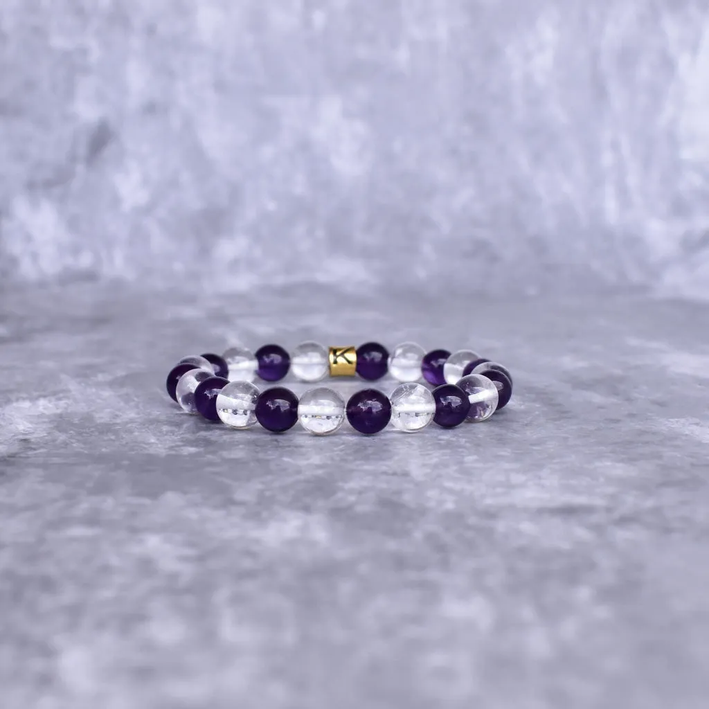 Love - Amethyst & Clear Quartz Bracelets