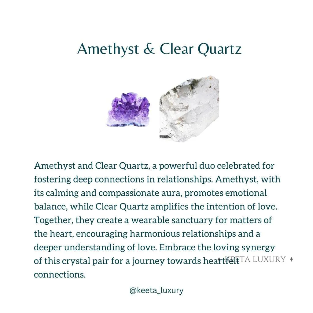 Love - Amethyst & Clear Quartz Bracelets