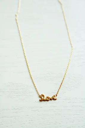 Love Script Necklace