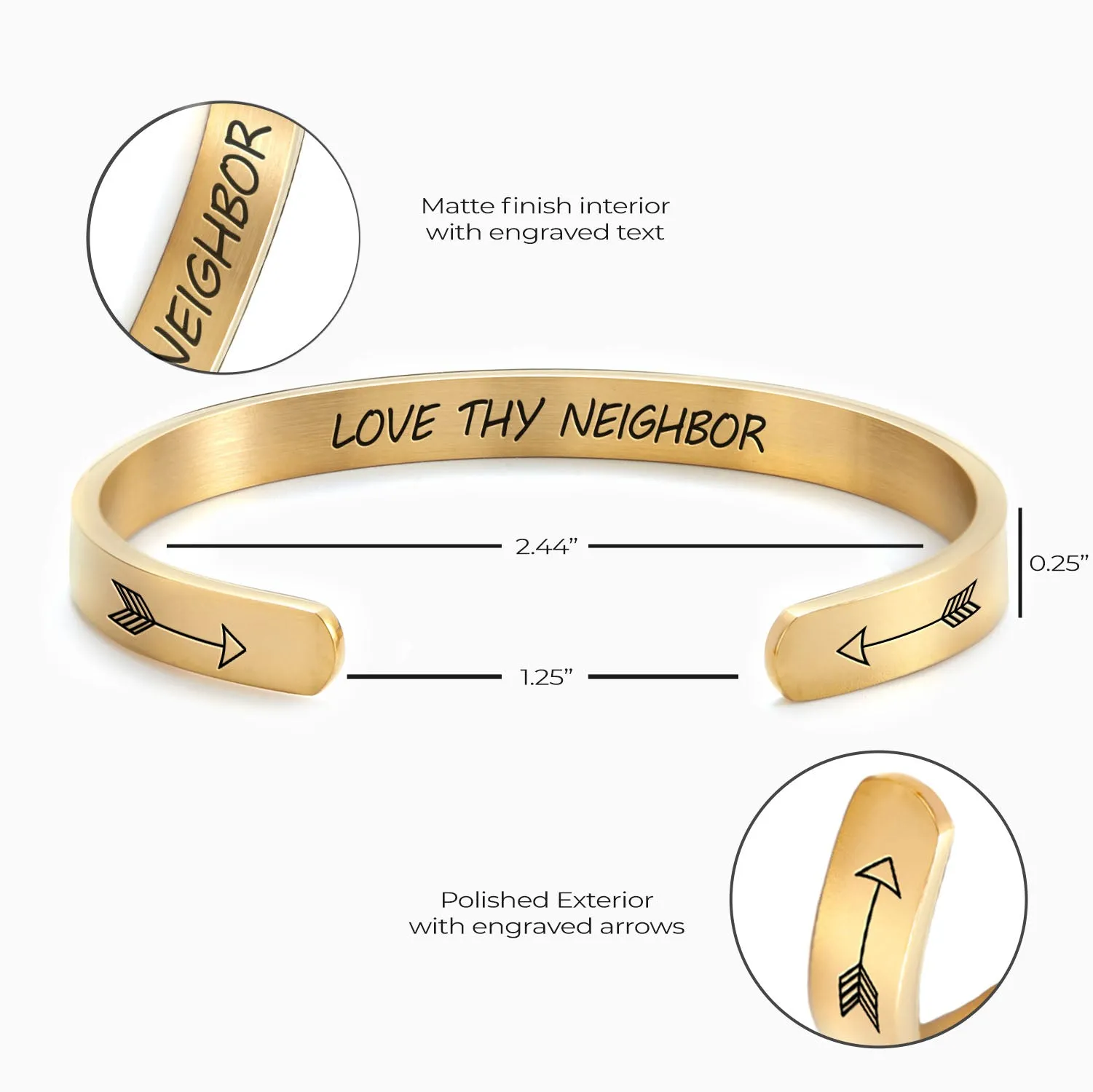 Love Thy Neighbor Cuff Bracelet