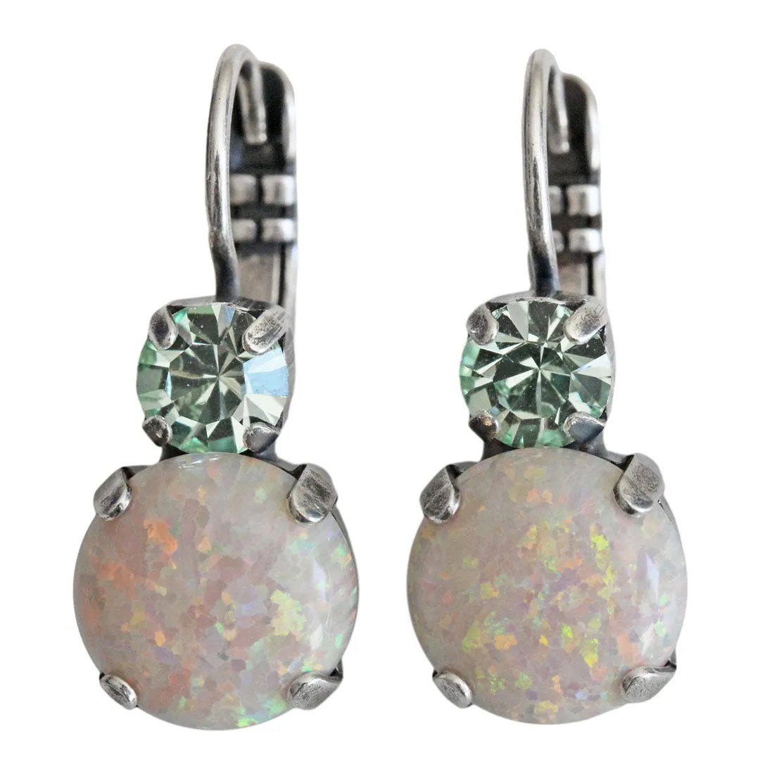 Mariana "Enchanted" Silver Plated Special Opalesque Crystal Earrings, 1062SO M1156sp