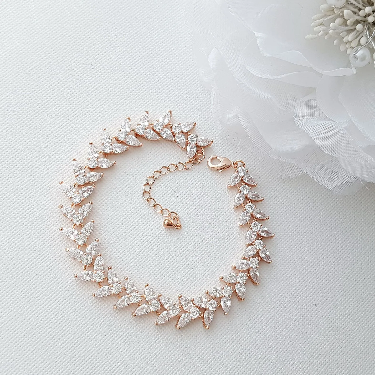 Marquise Cut Bridal Bracelet- Katie