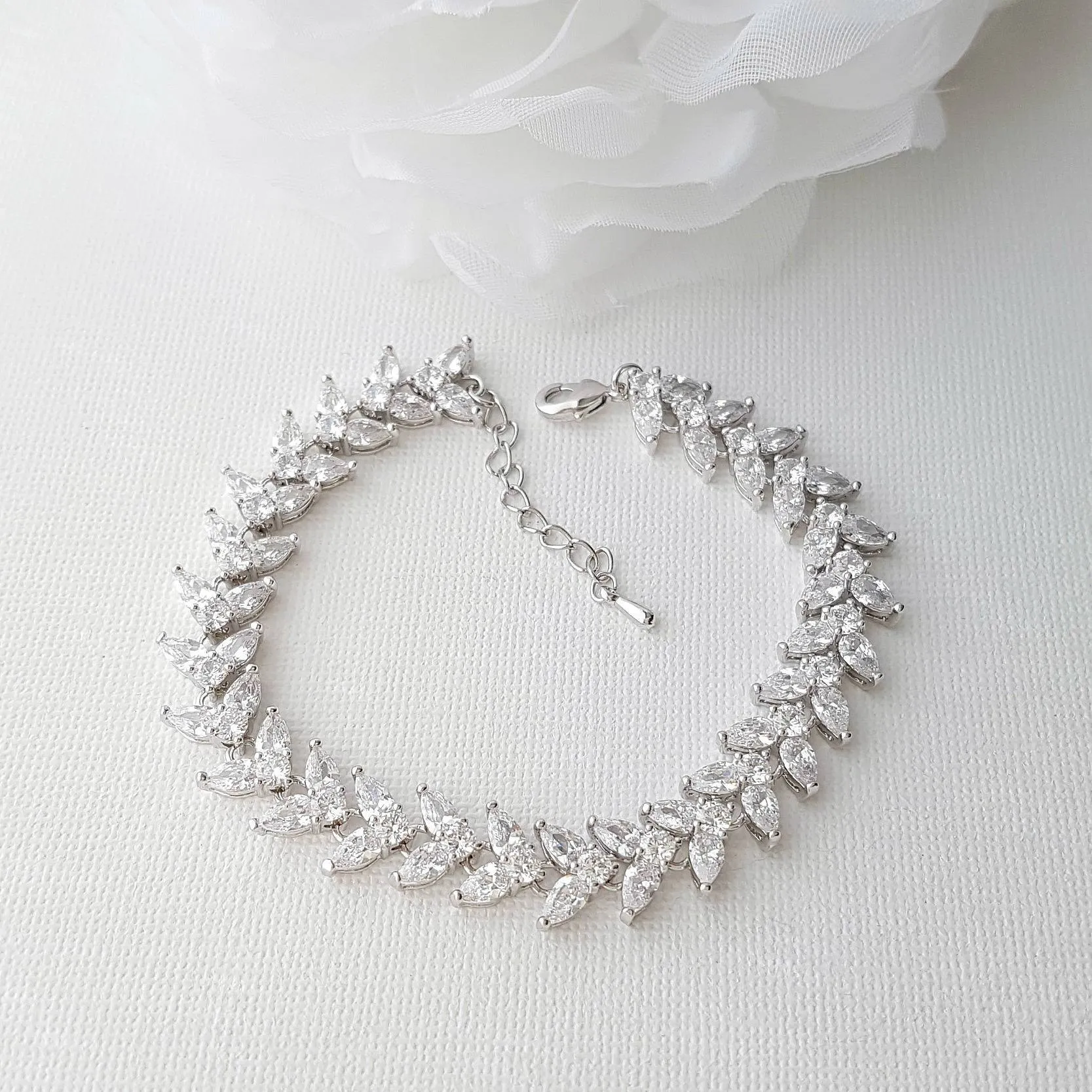 Marquise Cut Bridal Bracelet- Katie