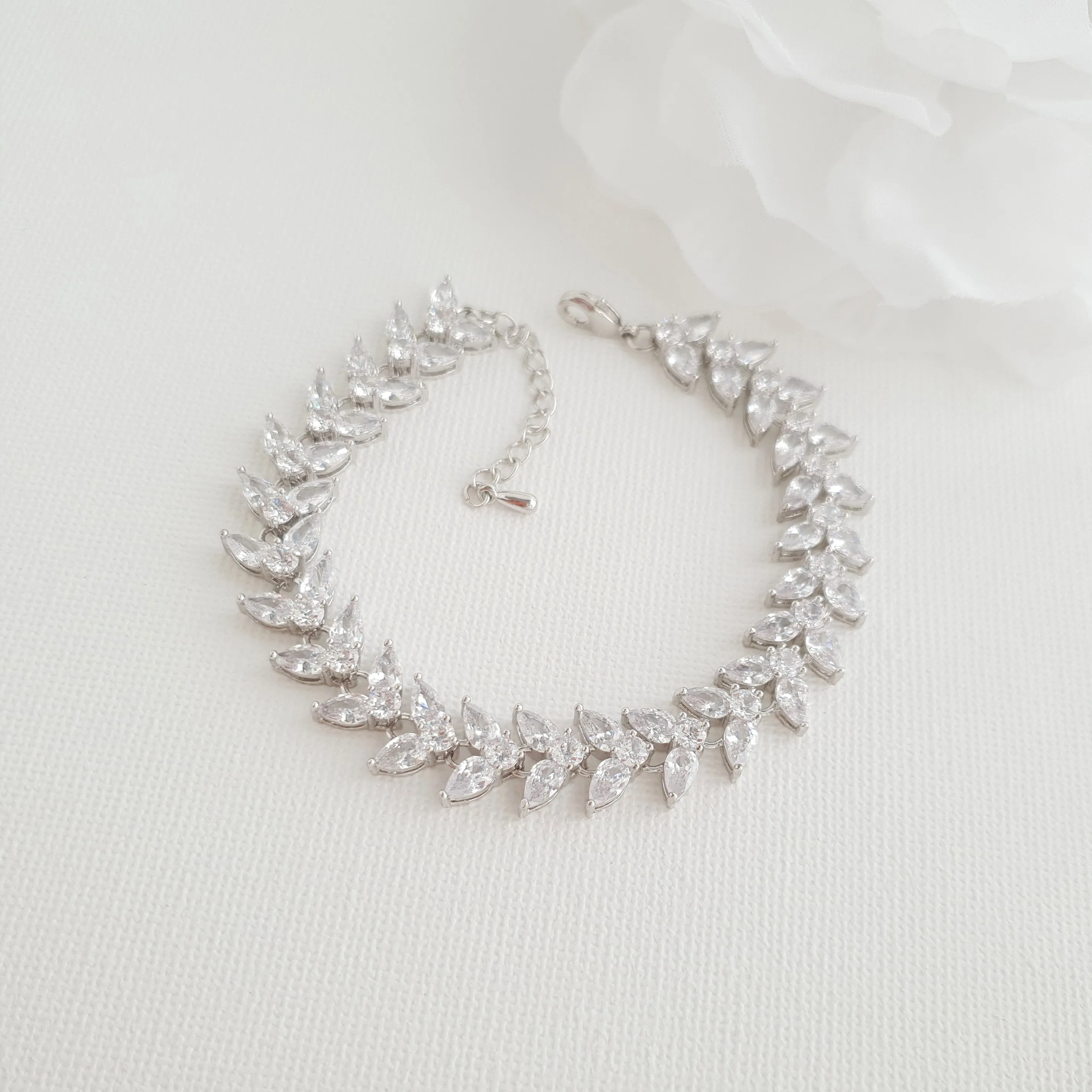 Marquise Cut Bridal Bracelet- Katie