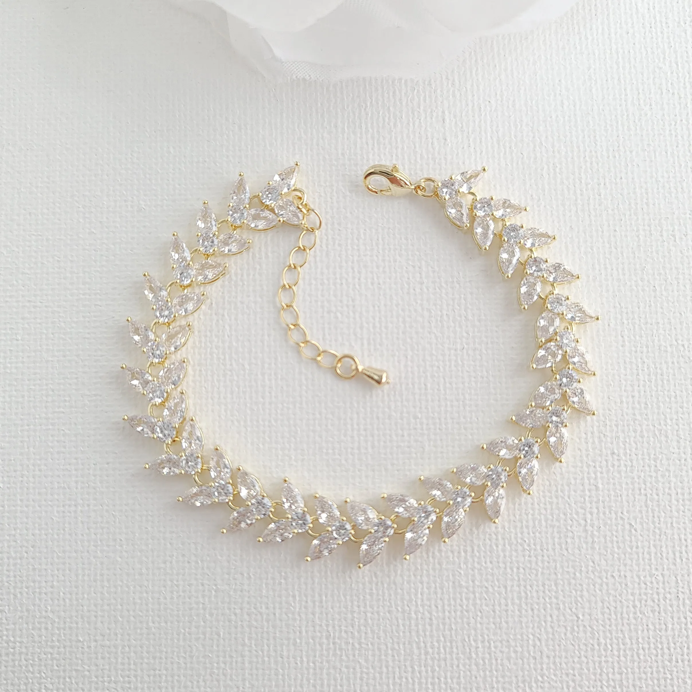 Marquise Cut Bridal Bracelet- Katie