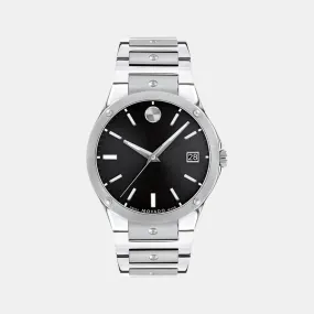 Men Black Analog Stainless Steel Watch 607541