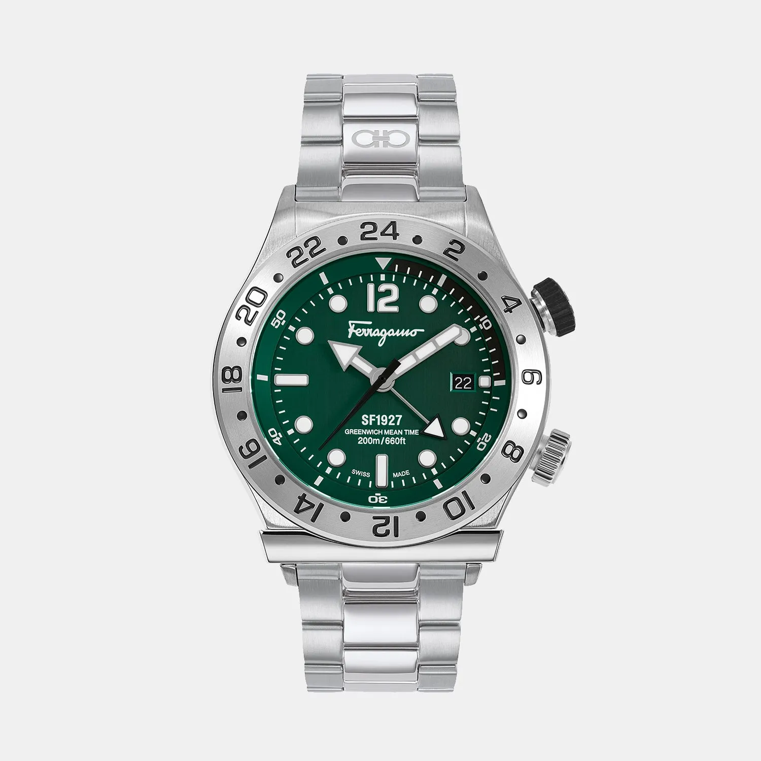 Men Green Analog Stainless Steel Watch SFMZ00422