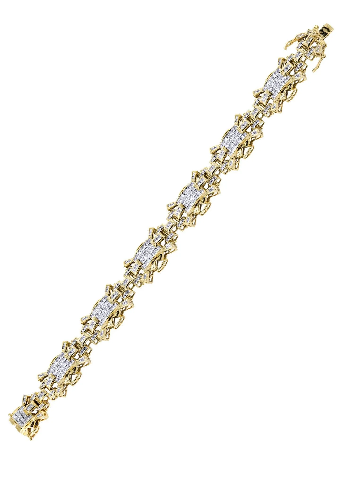 Mens Diamond Bracelet Yellow Gold| 8.13 Carats| 47.62 Grams