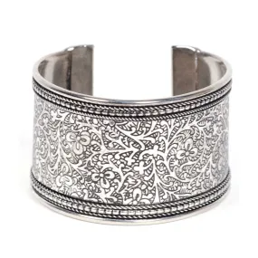 Metal Impression Cuff Bracelet