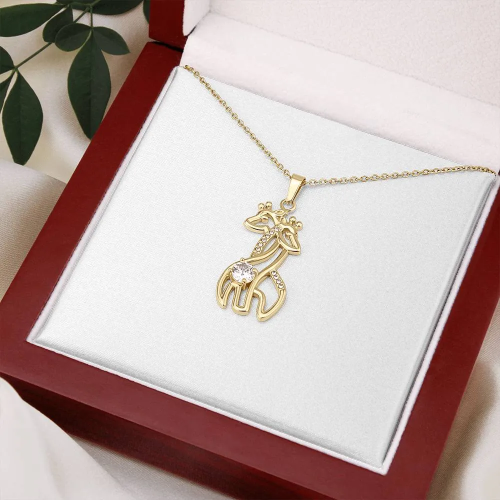 Mom - I'm Assured Of Your Love Giraffe Necklace