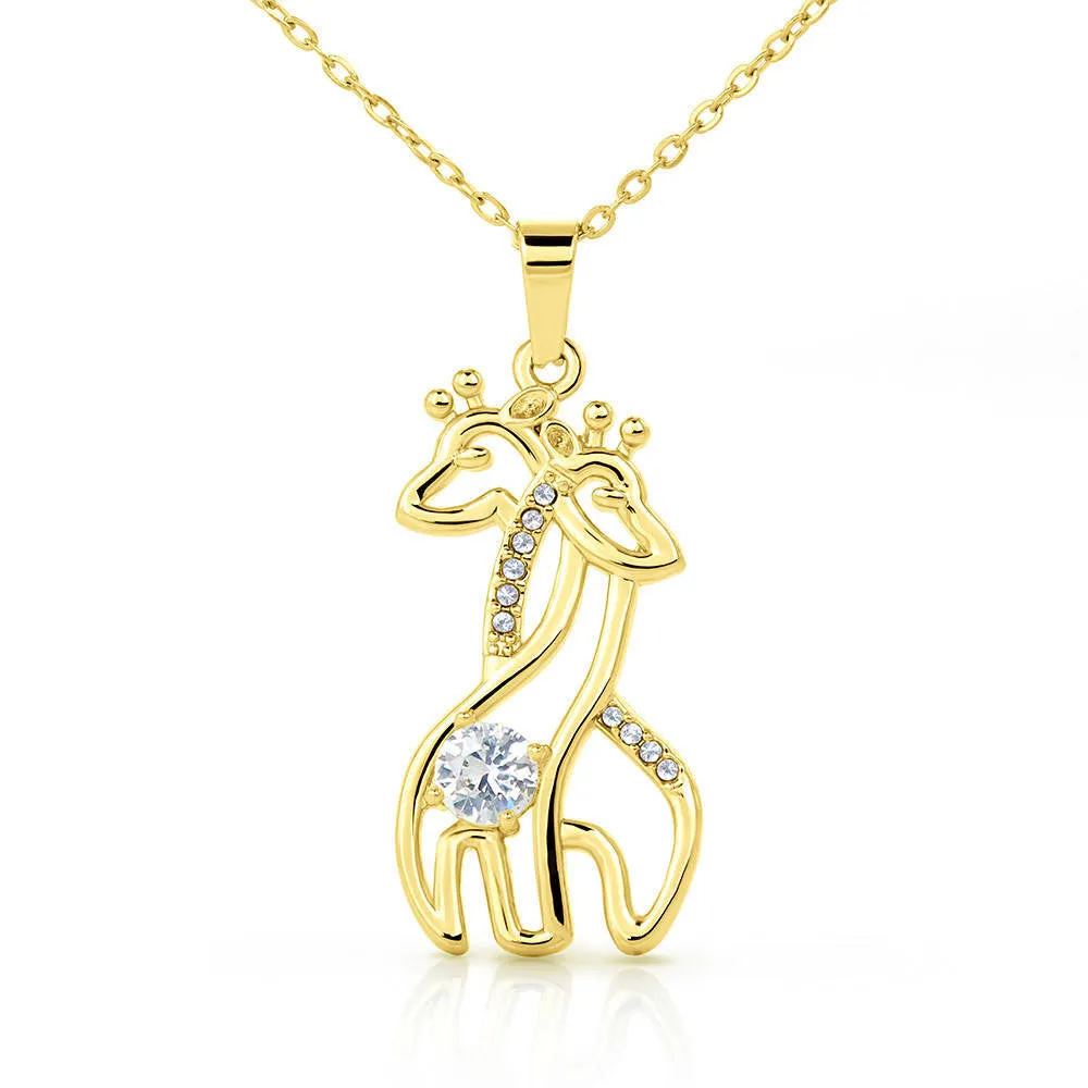 Mom - I'm Assured Of Your Love Giraffe Necklace