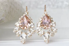 MORGANITE DROP EARRINGS