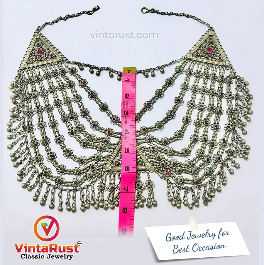 Multilayers Ethnic Handmade Kuchi Bib Necklace