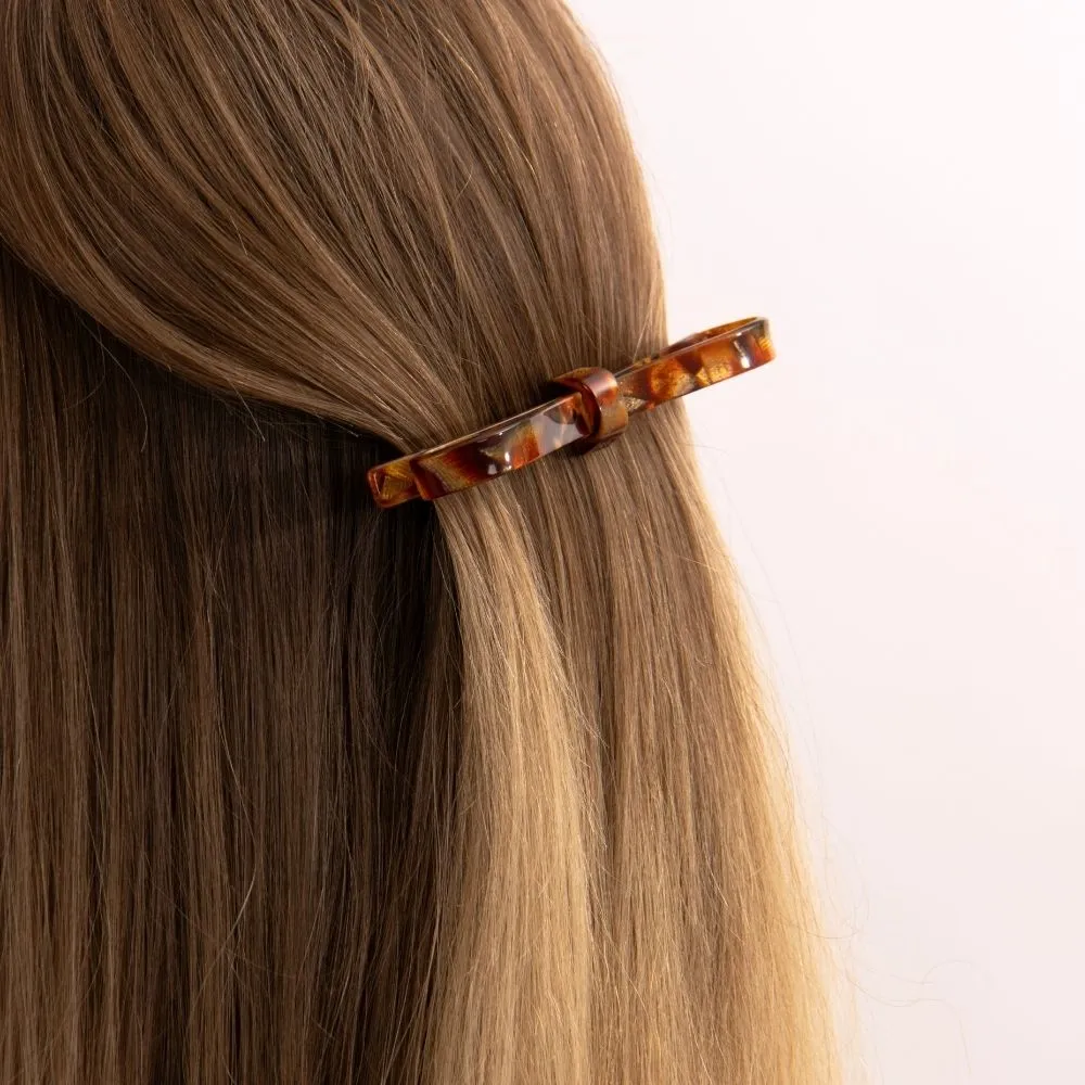 Narrow Bow Barrette Clip