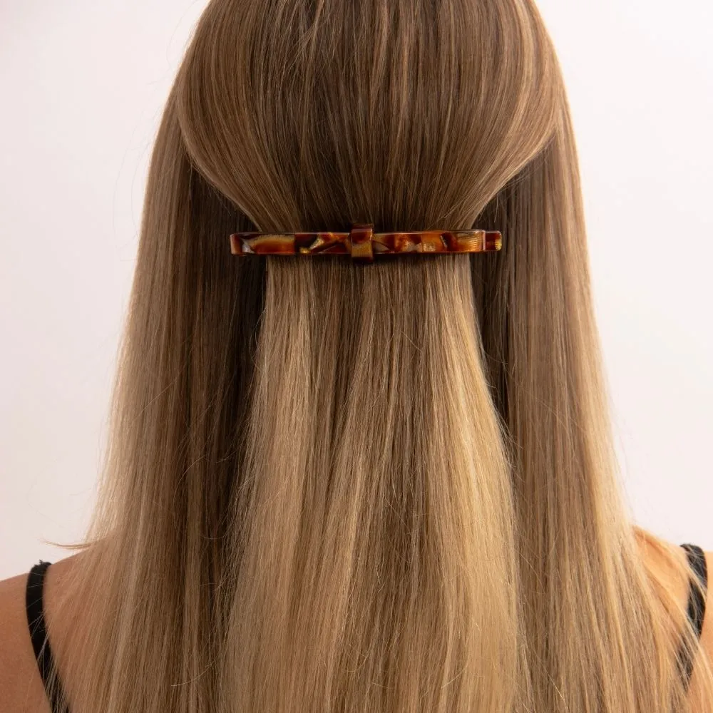 Narrow Bow Barrette Clip